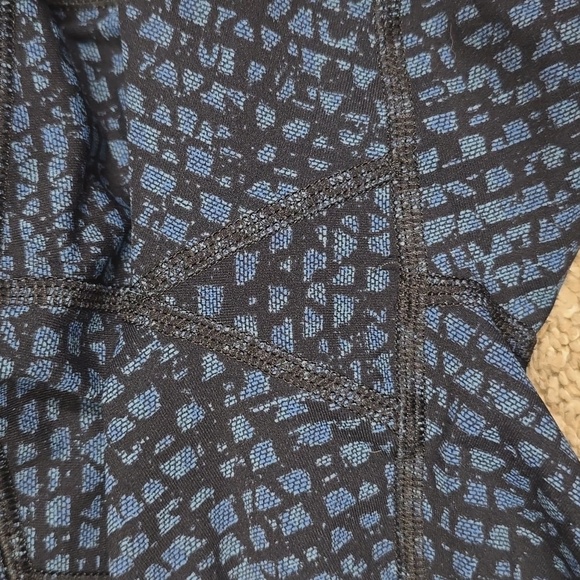 NWOT💎 Lululemon Pace Rival Crop 19"Shatter Weave Desert Teal Alberta Lake/Black - Picture 8 of 11